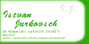 istvan jurkovich business card